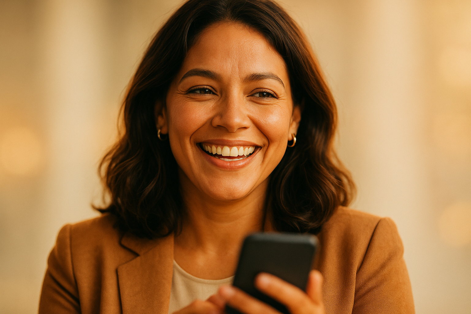 Profissional sorrindo com confiança